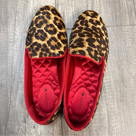 Birdies Animal Print Loafers with Vibrant Red Lining - Picture 4 of 7